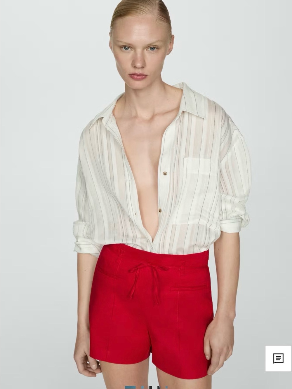 Mango - LINEN SHORTS WITH BOW